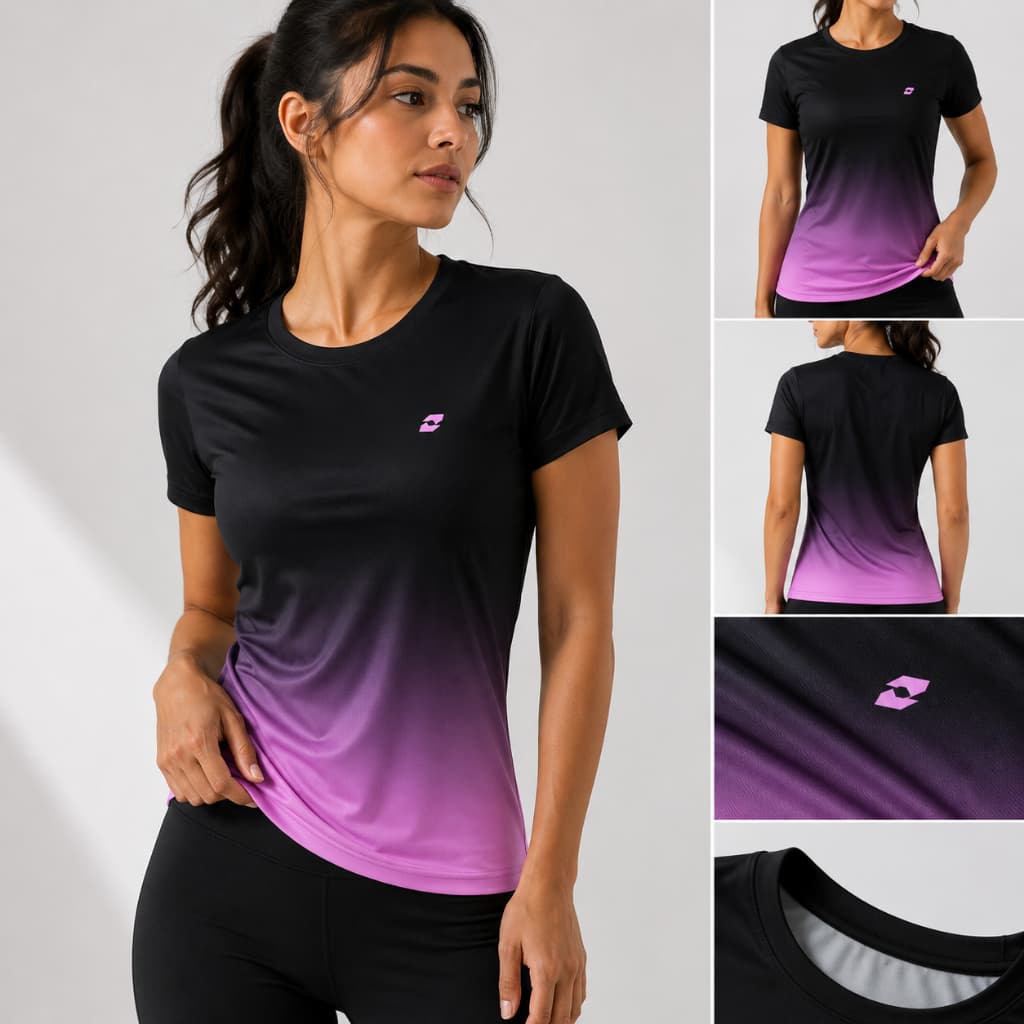 Camiseta Feminina Dry Fit Tecido Leve Corte Baby Look Ideal Para Academia Treino Gym