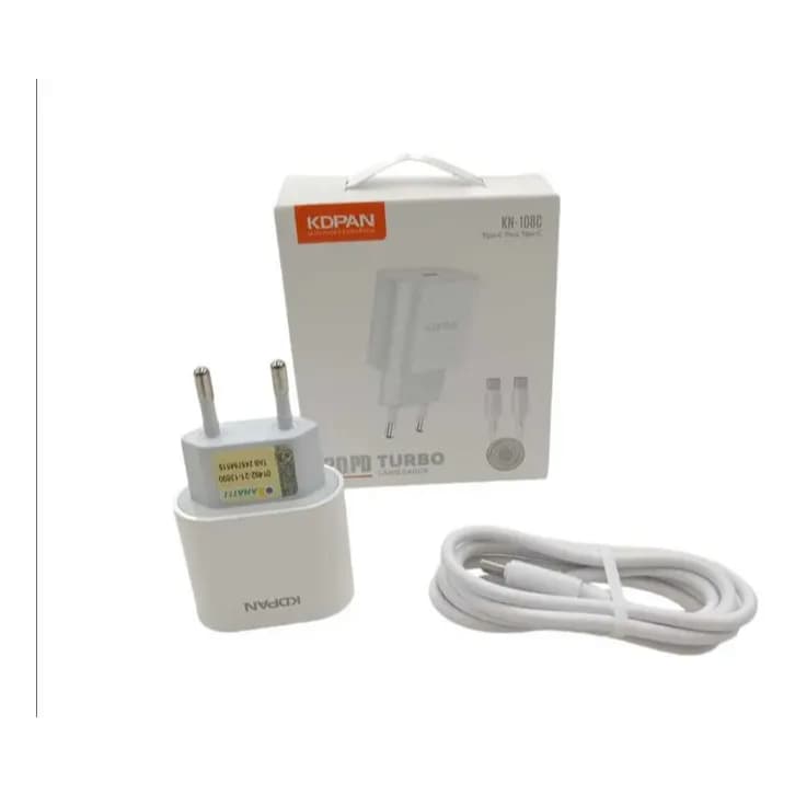 Carregador Turbo Tipo C  Kd-108c Cor Branco