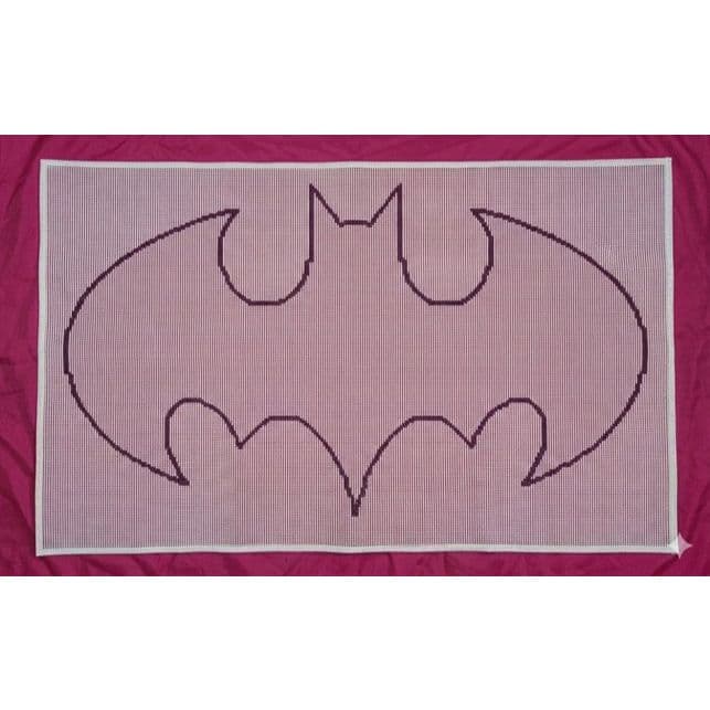 Talagarça Desenhada Super Heróis Batman - Escolha o tamanho da tela para bordar