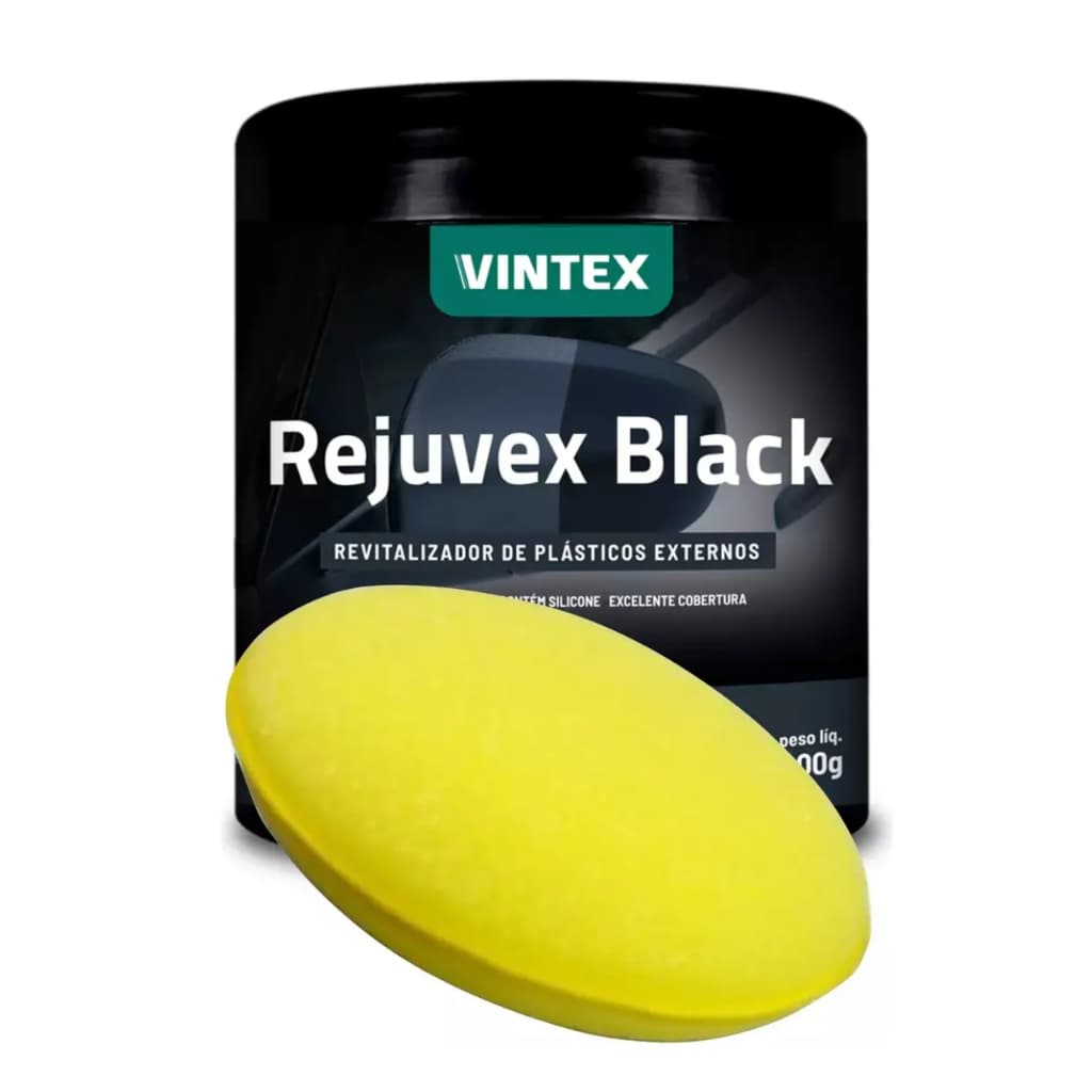 Revitalizador Plasticos Rejuvex Black 400g Vonixx Aplicador Renovador Restaurador Plastico Interno Externo Vonix