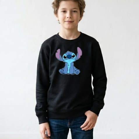 Blusa de frio infantil moletom moleton frio careca liso menino menina unissex stitch desenho