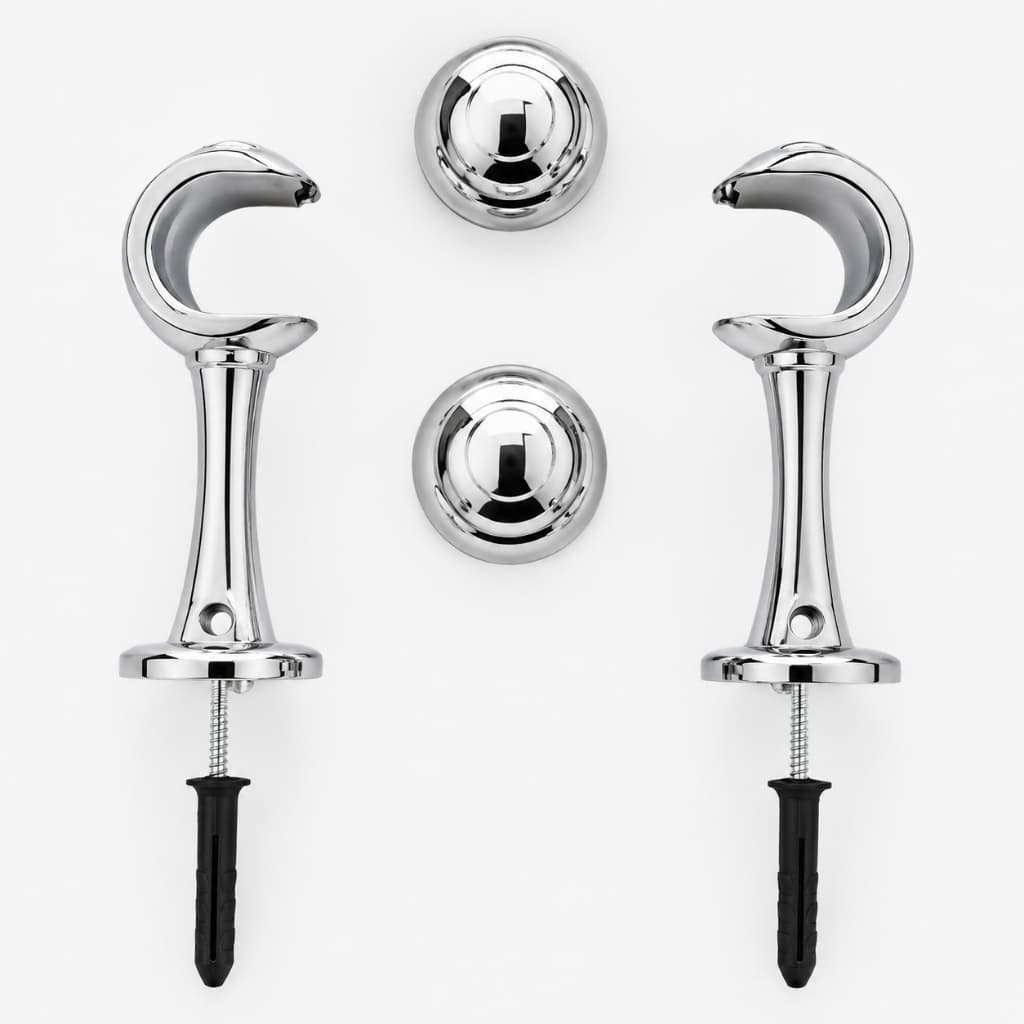 Kit Suporte De Parede E Ponteira Para Varão De Cortina 28mm Grosso Envio imediato