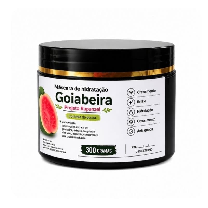 máscara creme de goiabeira, hidratante ,anti queda capilar e crescimento acelerado