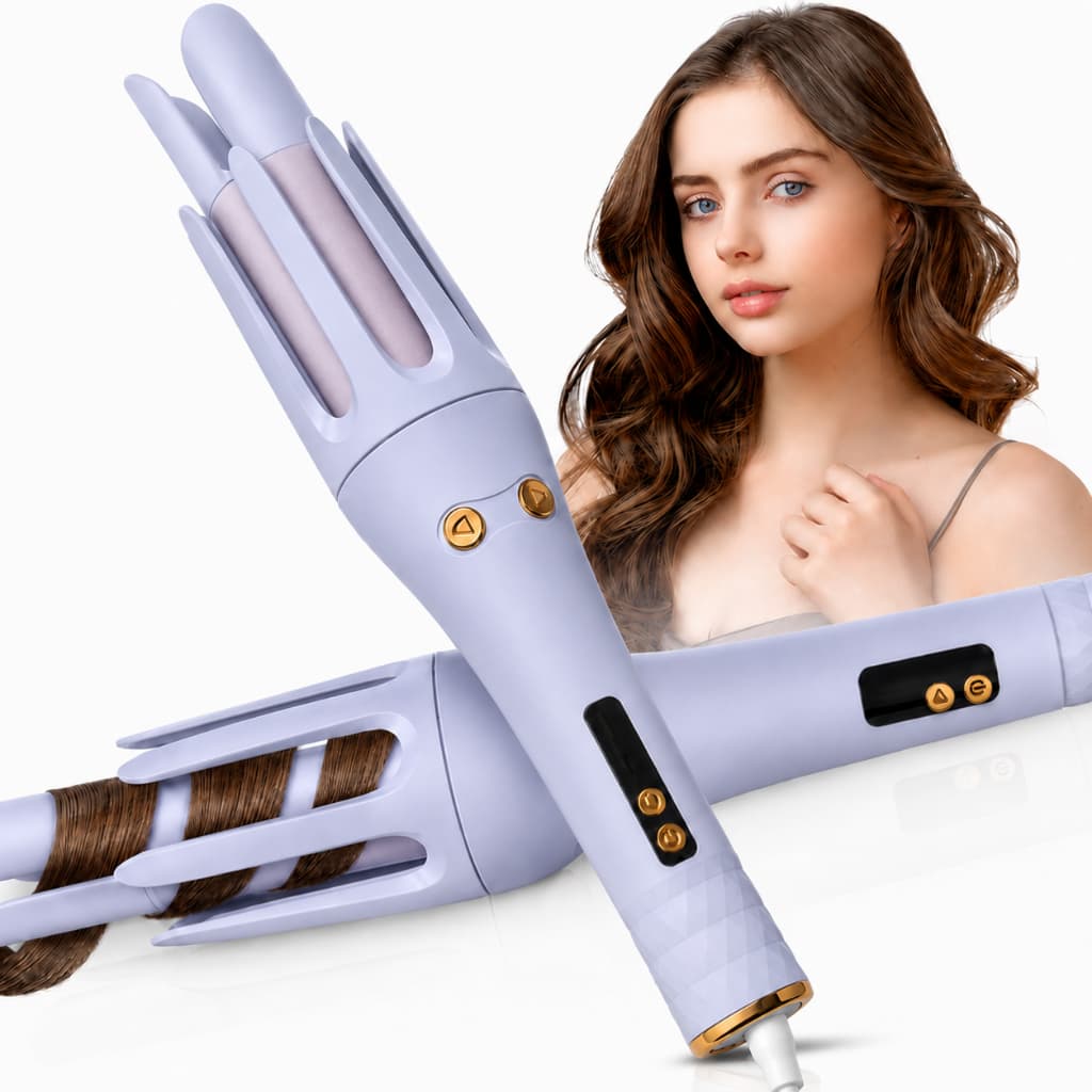 Modelador de Cachos Automático Giratório Bivolt 110V/220V, Cacheador de Cabelo com Aquecimento Rápido e Fácil de Usar
