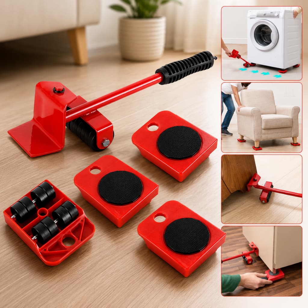 Kit Transporte De Móveis Pesados Com Rodinhas 150kg LWJ189