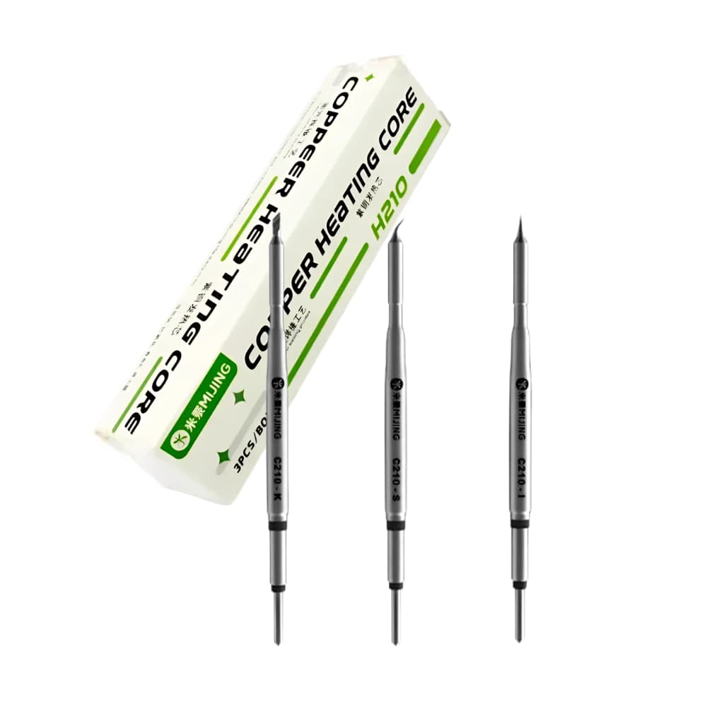 Kit de Pontas 3 Pontas Para Ferro De Solda C210 Mijing