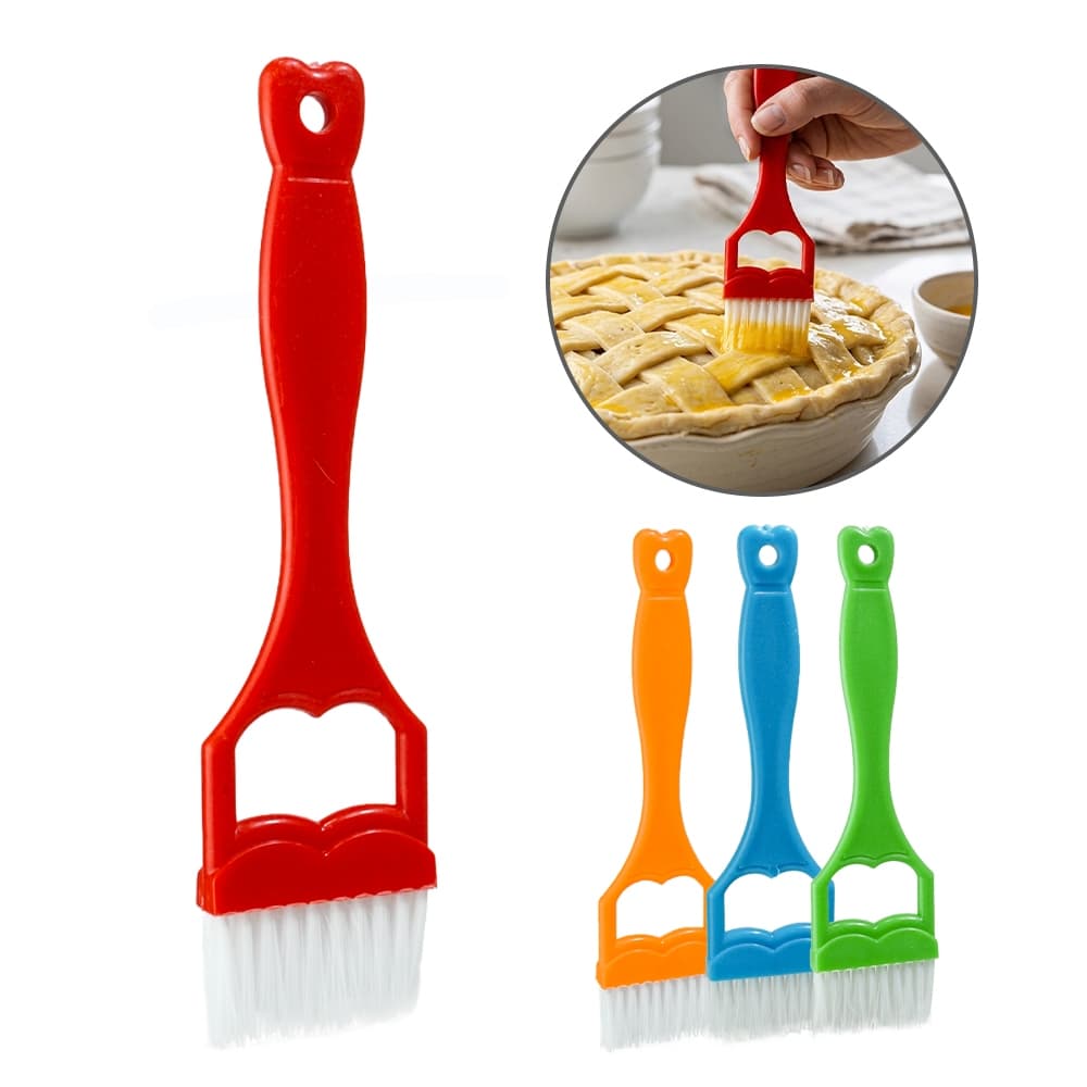 Pincel Culinário 17cm Kit 3, 2 e 1 Plástico Pão Empadão Torta