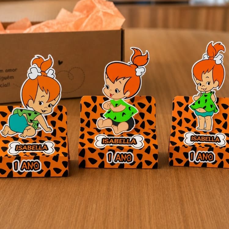 10 Caixa Porta Chocolate Pedrita Bambam Caixinha Porta Chocolate Bamm Bam Pedrita Lembrancinha Personalizada Aniversário