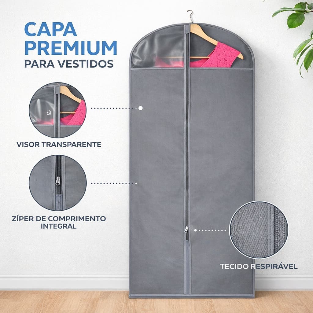 Capa Protetora De Para Roupa e Vestido