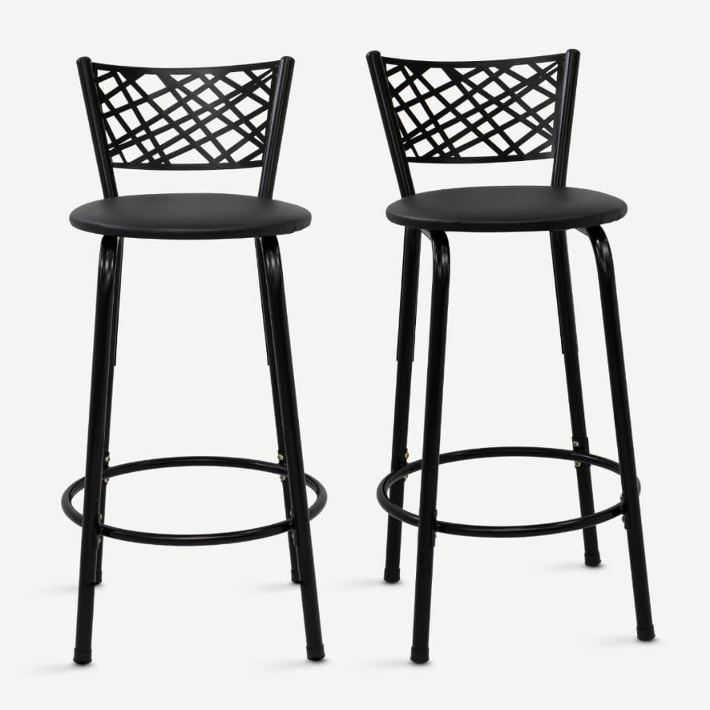 Kit 2 Banquetas Banco 60cm Eclipse Preta Ideal Balcão Ilha Cozinha Gourmet Bar Área de Lazer Piscina