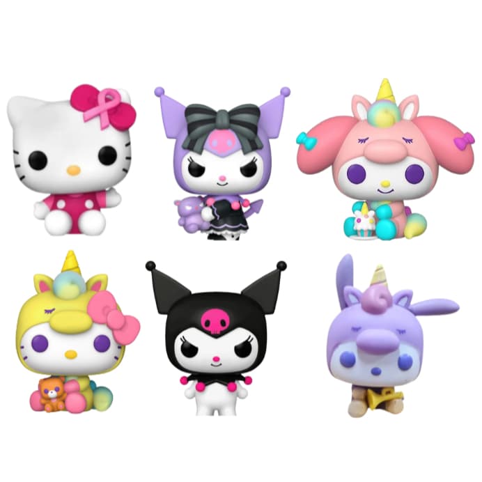 Boneco Colecionável Hello Kitty SEM CAIXA Personalizada - Kuromi, Cinnamoroll, My Melody