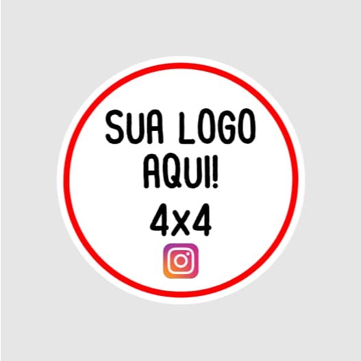 Adesivo Personalizado - 4x4cm - Recorte Eletrônico