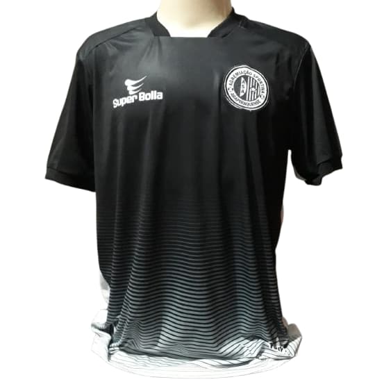 CAMISA DO TIME AGREMIAÇÃO SPORTIVA ARAPIRAQUENSE DE ALAGOAS PRETA TAMANHO G MEDIDAS 76X57 SUPER BOLLA