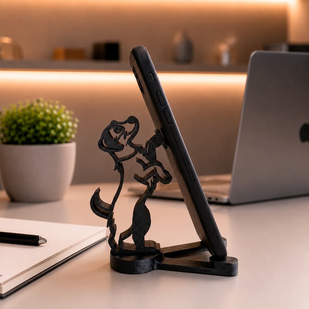 Suporte Celular Cachorrinho Mesa Minimalista Fofo Criativo Decorativo Escritório Presente