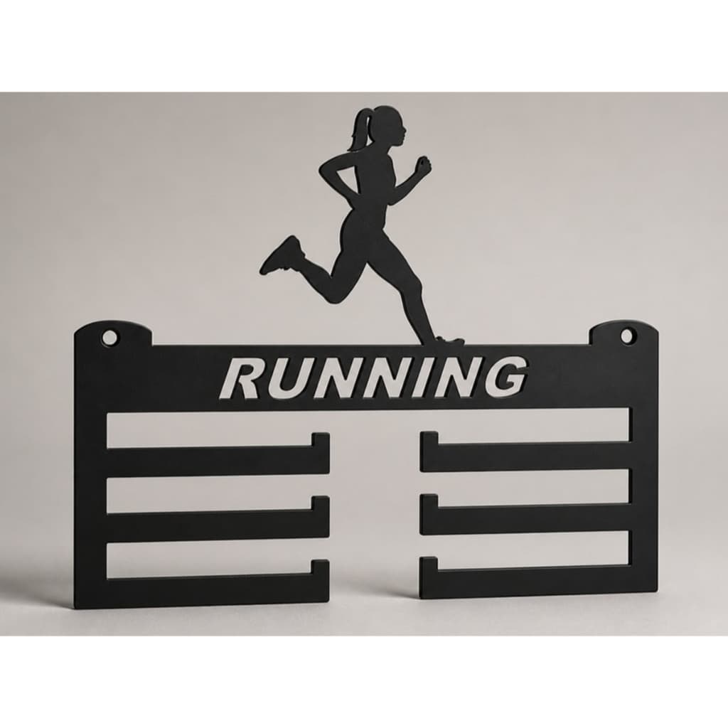 Porta medalhas corrida Run expositor de medalhas masculino e feminino personalizavel