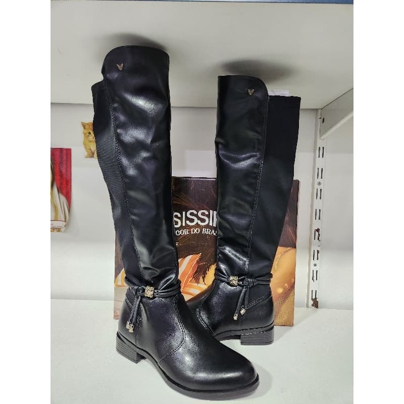 Mississipi bota cano longo feminina preta 1091