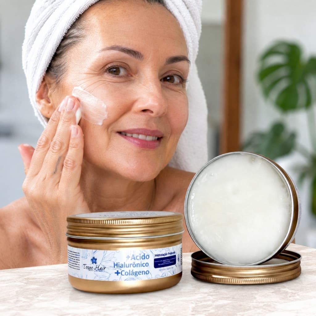 Creme hialuronico e colageno hidratação profunda antissinais firmeza 100g