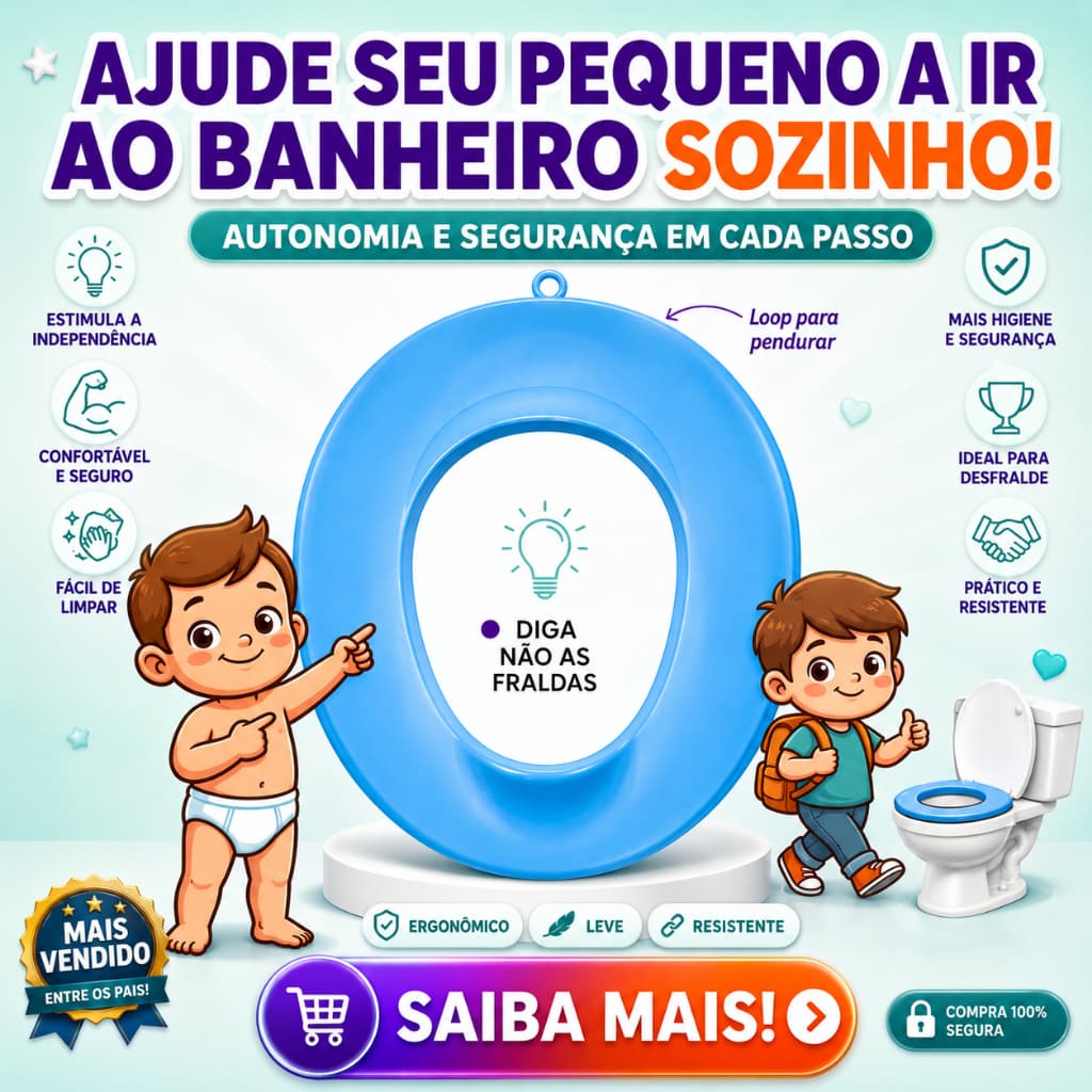 Assento Redutor Infantil Vaso Sanitário de Adeus as Fraldas menino menina