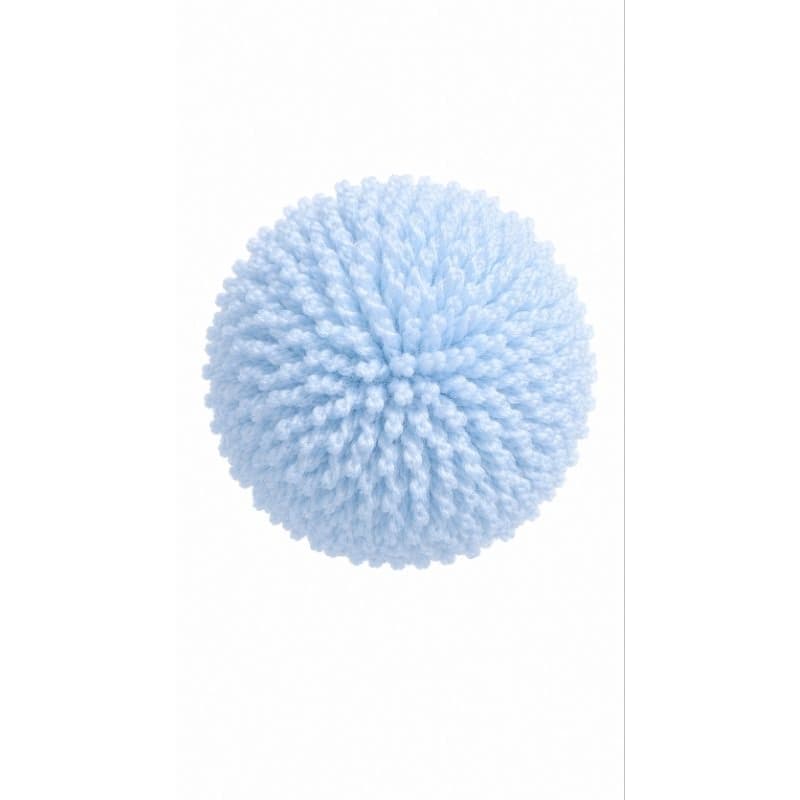 pompom azul claro