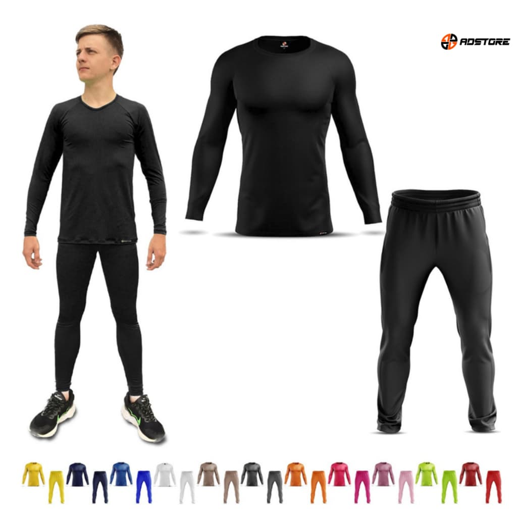 Conjunto Térmico Segunda Pele Adulto Manga Longa com Elastano