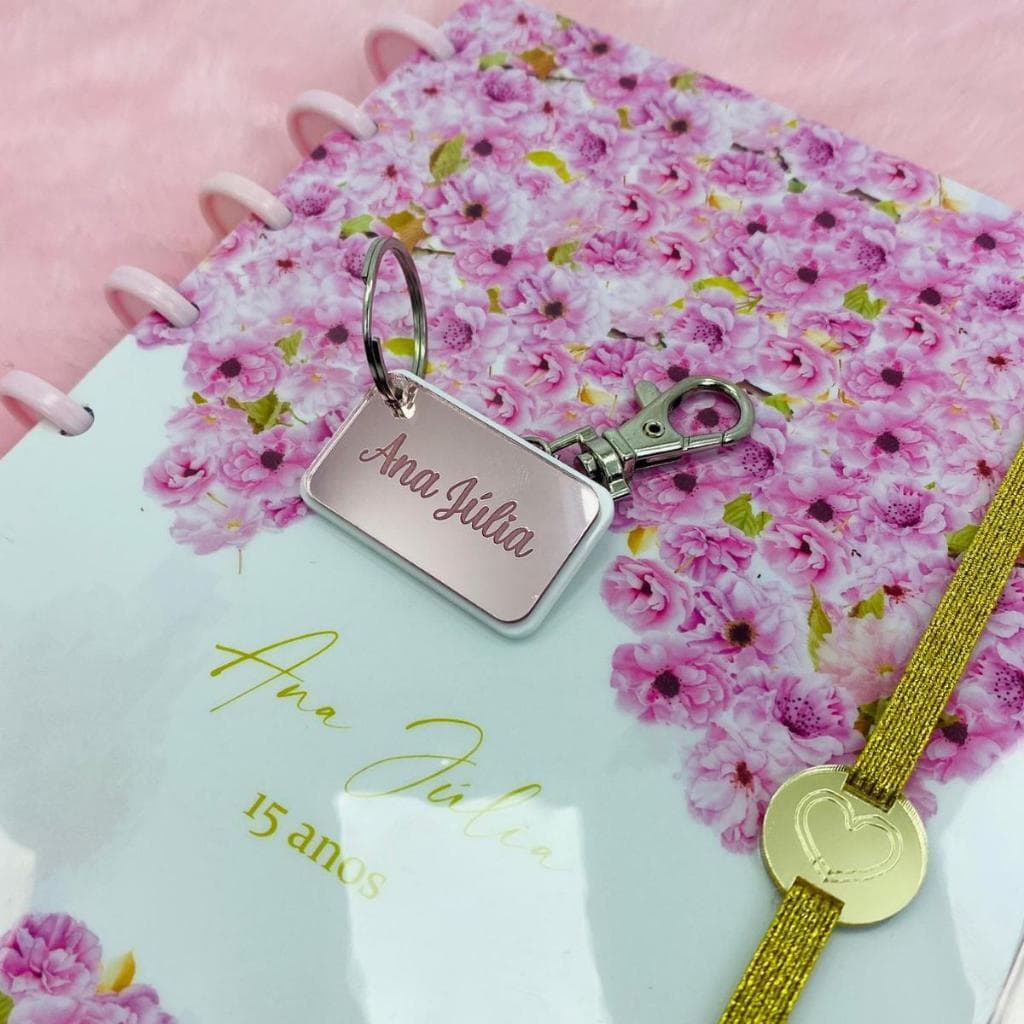 Kit 50/100 Chaveiros de Acrílico Personalizados com Nome ou Frase - Mimo - Lembrancinhas - Presentes - Brindes