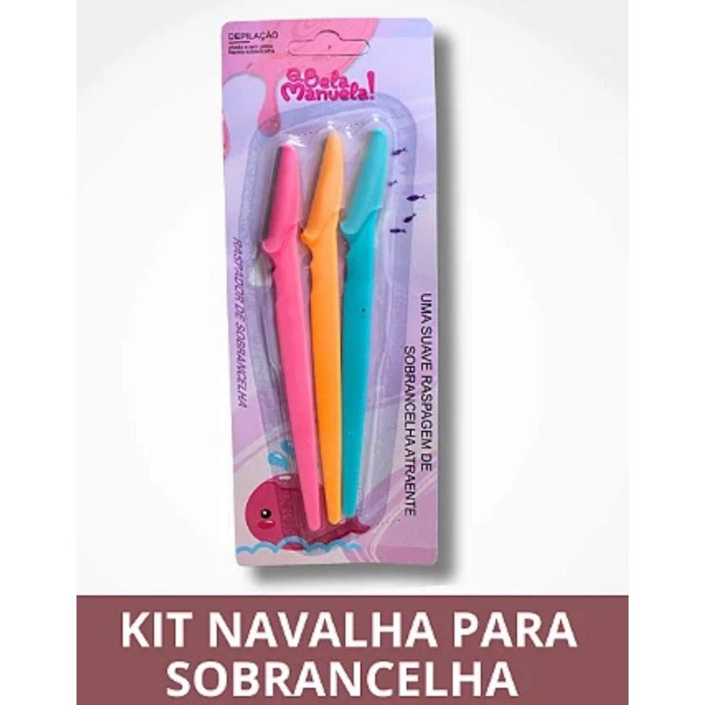 Kit 3 Navalhas para Sobrancelha e Rosto/Corpo