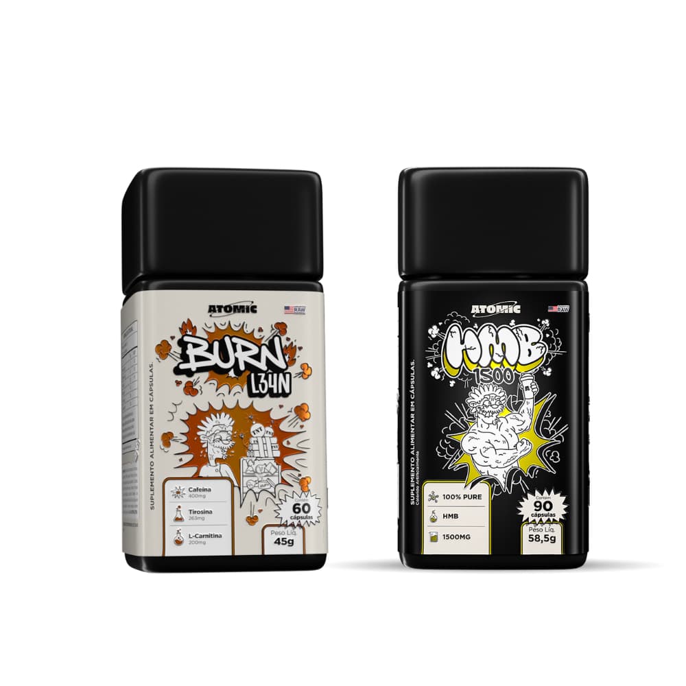 Kit Burn L34n 60 Cáps + HMB 90 Tabletes - Atomic Labs