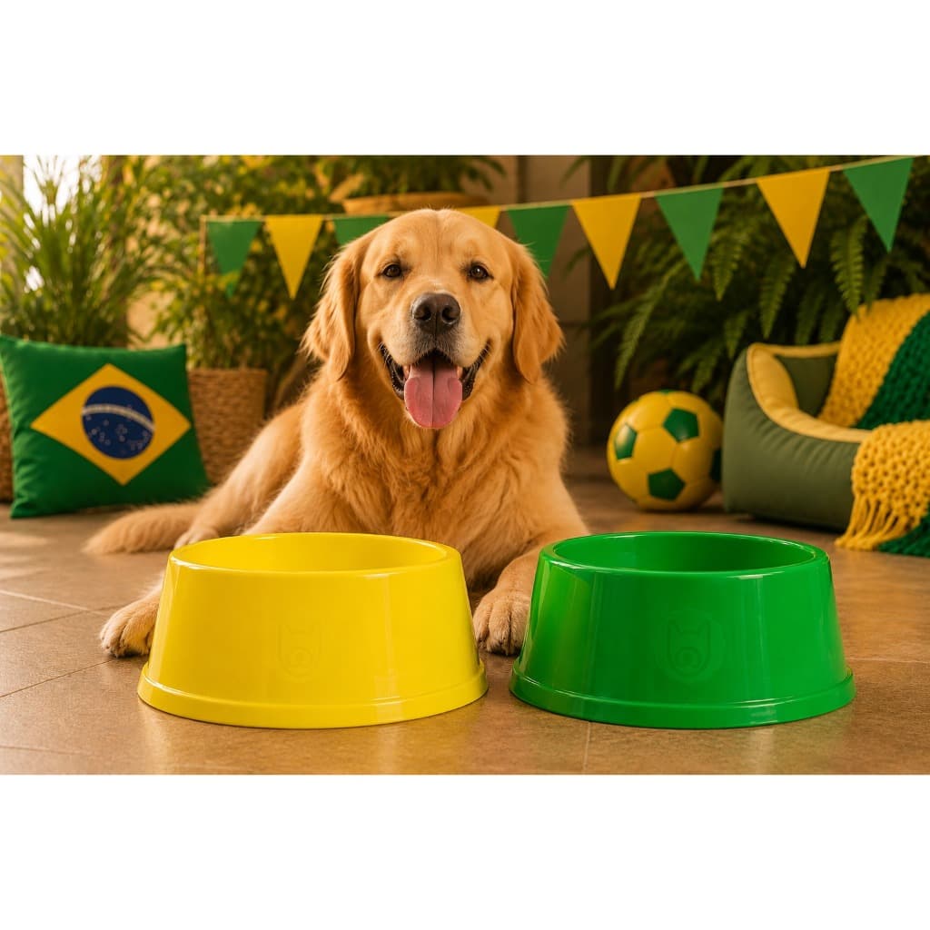 COPA 2026 Comedouro Pote Ração ou Água Tamanho G 1,5L para Cães de Porte Grande Color BPA Free