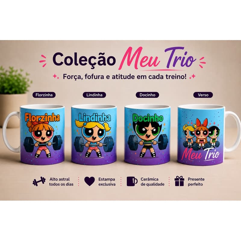 Meninas superpoderosas - Gymsisters - Caneca personalizada