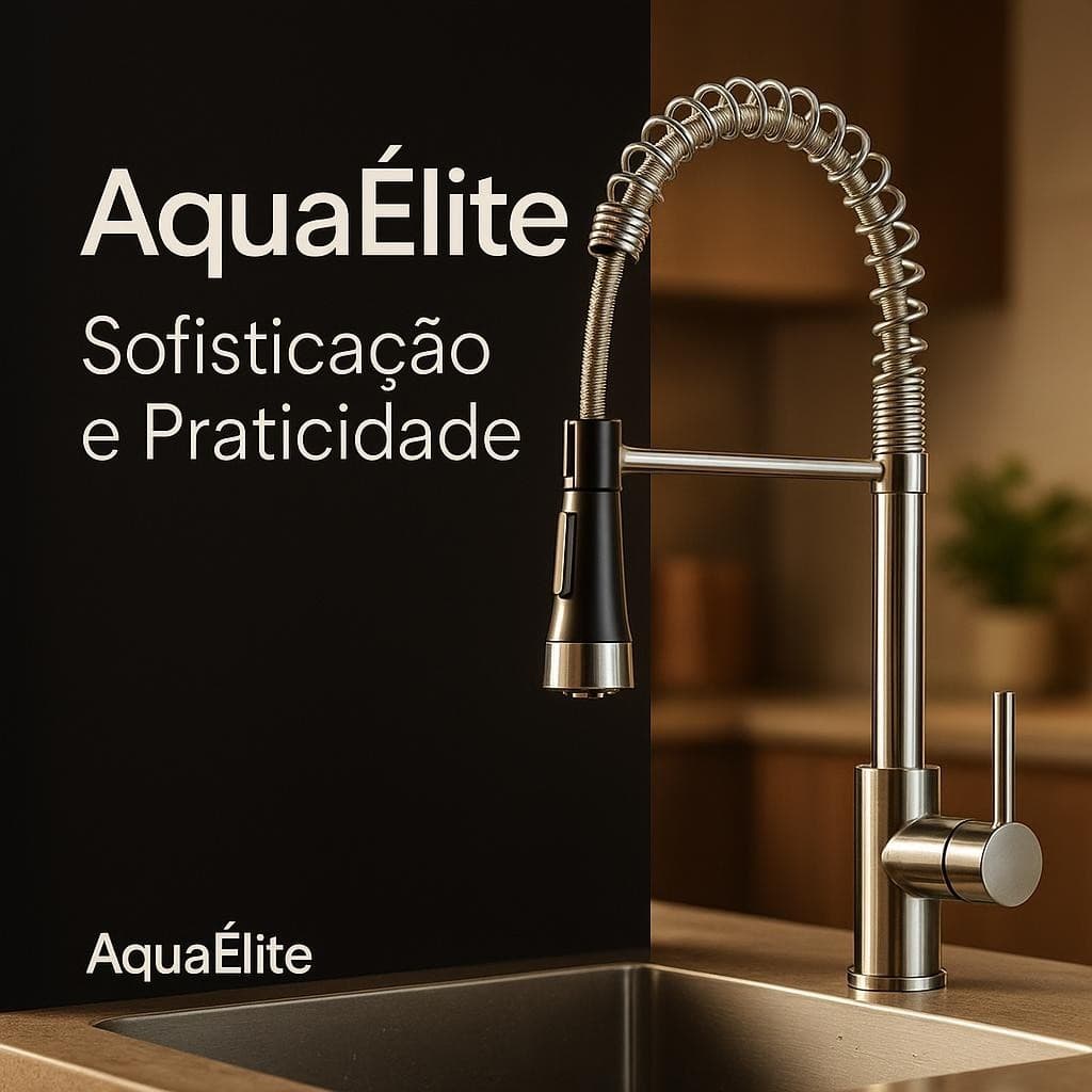 Torneira Inox Ducha Retrátil 51cm Alta Pressão Cozinha