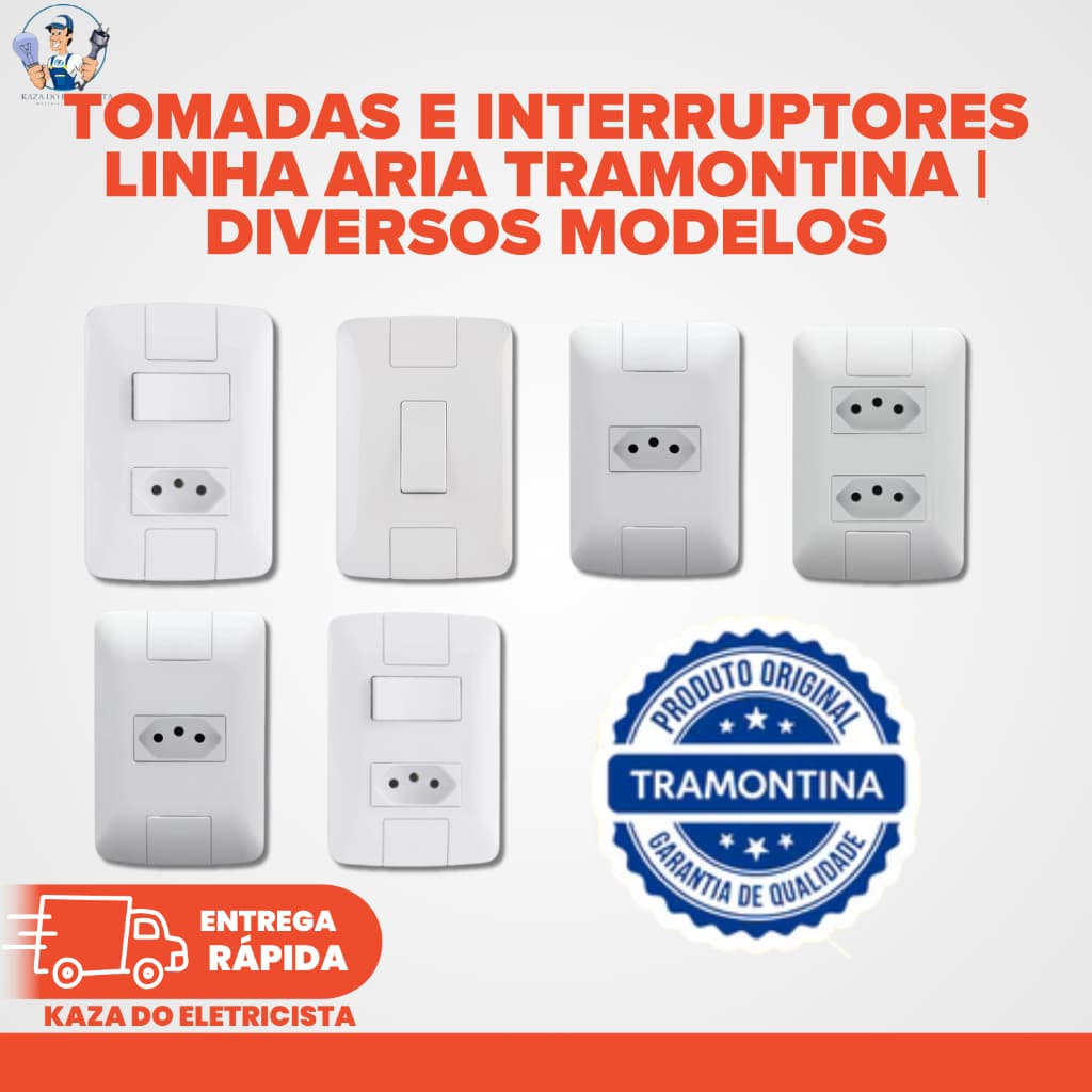 Tomadas e Interruptores Linha Aria Tramontina | Diversos Modelos, monte seu kit