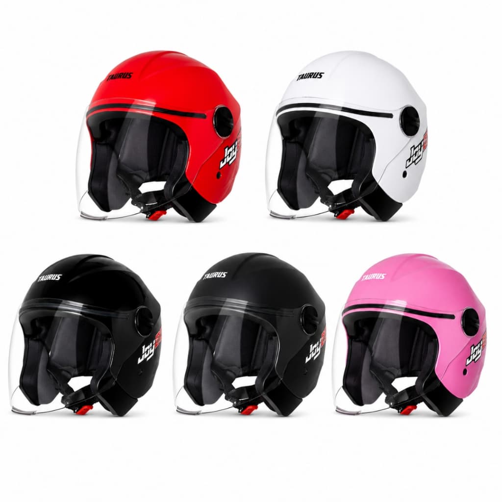 Capacete Aberto Taurus Joy 23 Open Face 56/58/60 Branco Preto Vermelho Rosa Preto Fosco