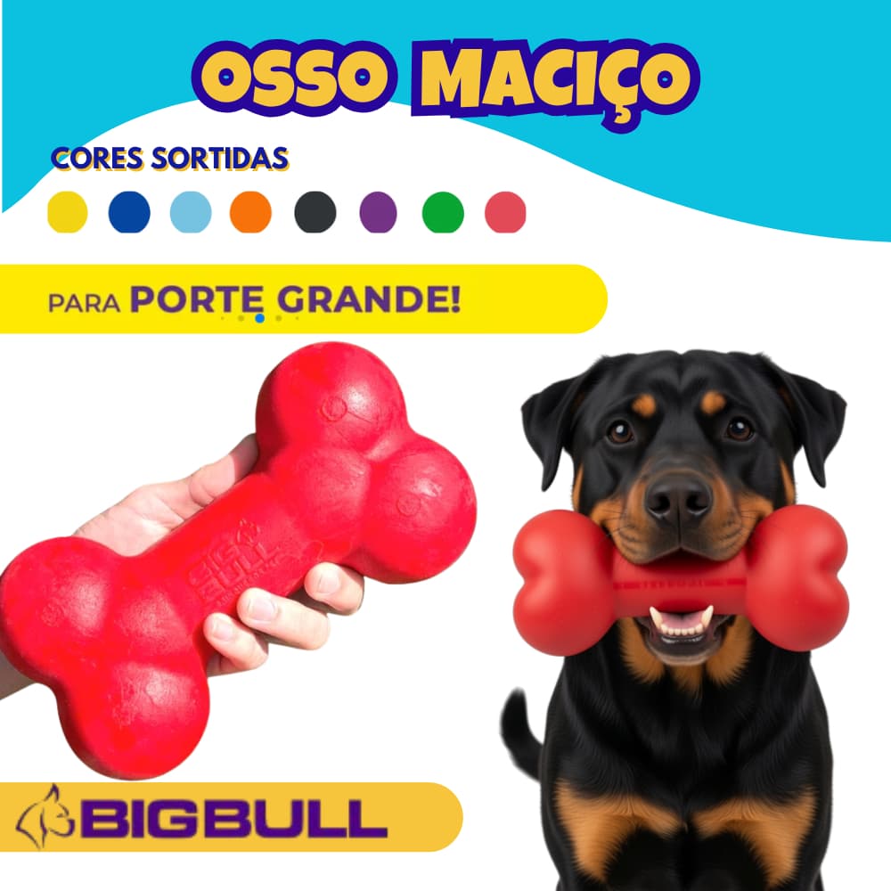 Brinquedo Mordedor Para Cachorros Porte GRANDE Borracha Maciça