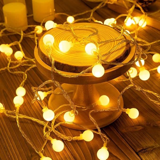 Cordão de 20 luzes quentes, para festa de casamento, decoração de Natal (USB -3M)