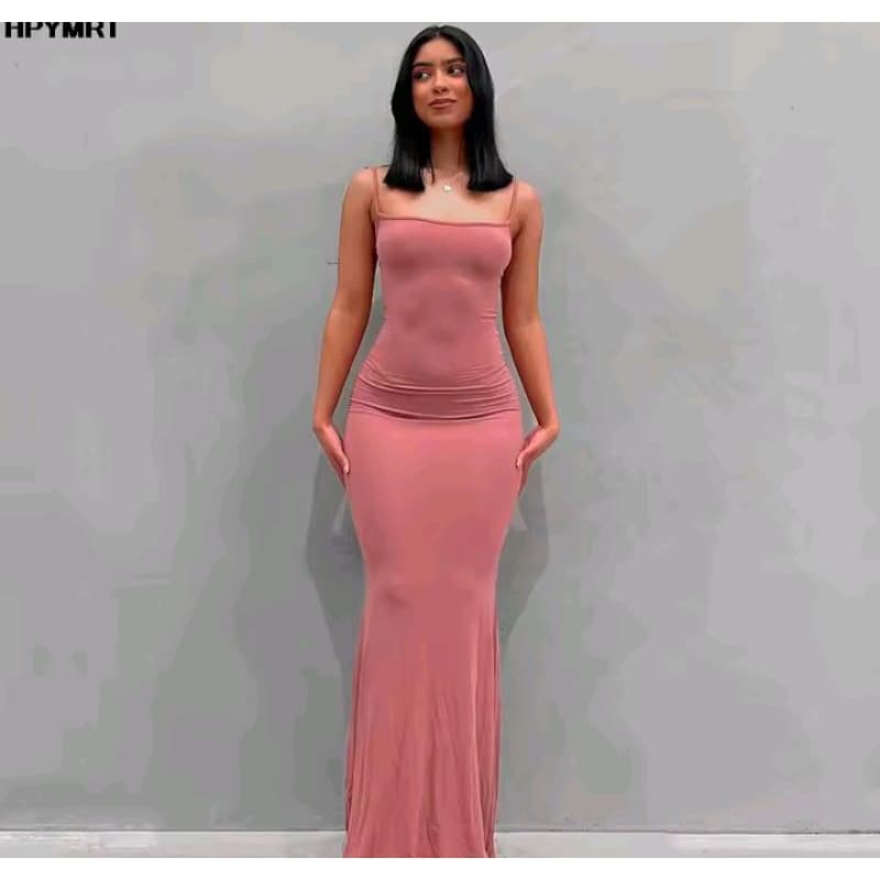 vestido feminino sereia novo cor rosa tamanho P / S
