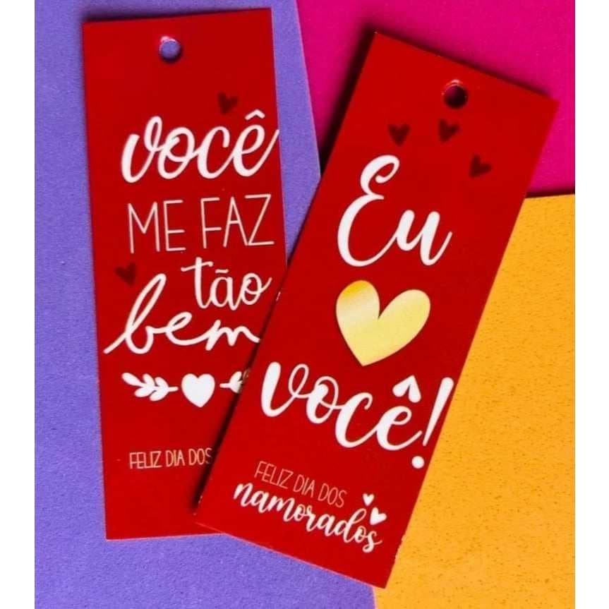 50 Tags de Dia dos Namorados VARIADAS, Tag para Doces, Presentes e Encomendas comemoração amor