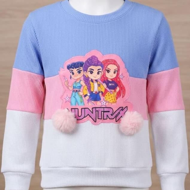 blusa de manga longa moda inverno das guerreiras do kpop menina criança infantil femenina tamanho 2,4,6,8,10,12 anaruga