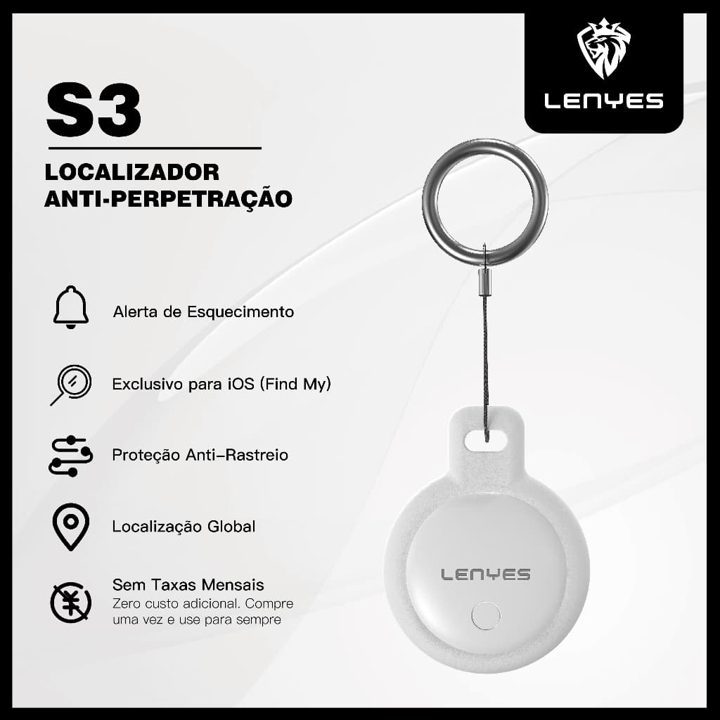 Rastreador de Bagagem TAG ITAG Mala Anti-Perda Mini Localizador para iPhone LENYES