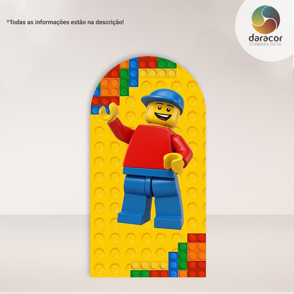 Capa de Painel Vertical Lego Personagem c/overlock e Romano c/ elástico FACE ÚNICA