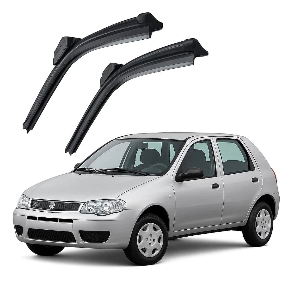 Par Palheta Limpador Para-brisa Fiat Palio 2004 a 2015 Silicone Premium