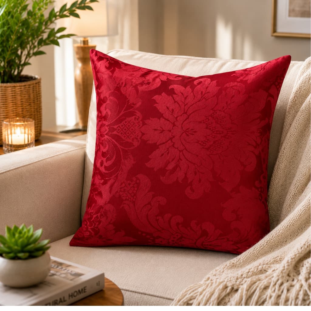 Capa Almofada Luxo Jacquard Com Zíper Invisível 45x45cm - Várias Estampas