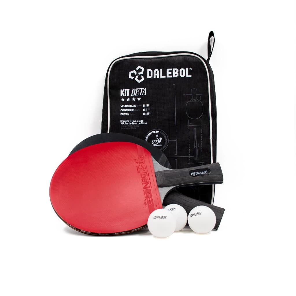 Par De Raquetes P/ Ping Pong 4 Estrelas + 3 bolinhas Dalebol