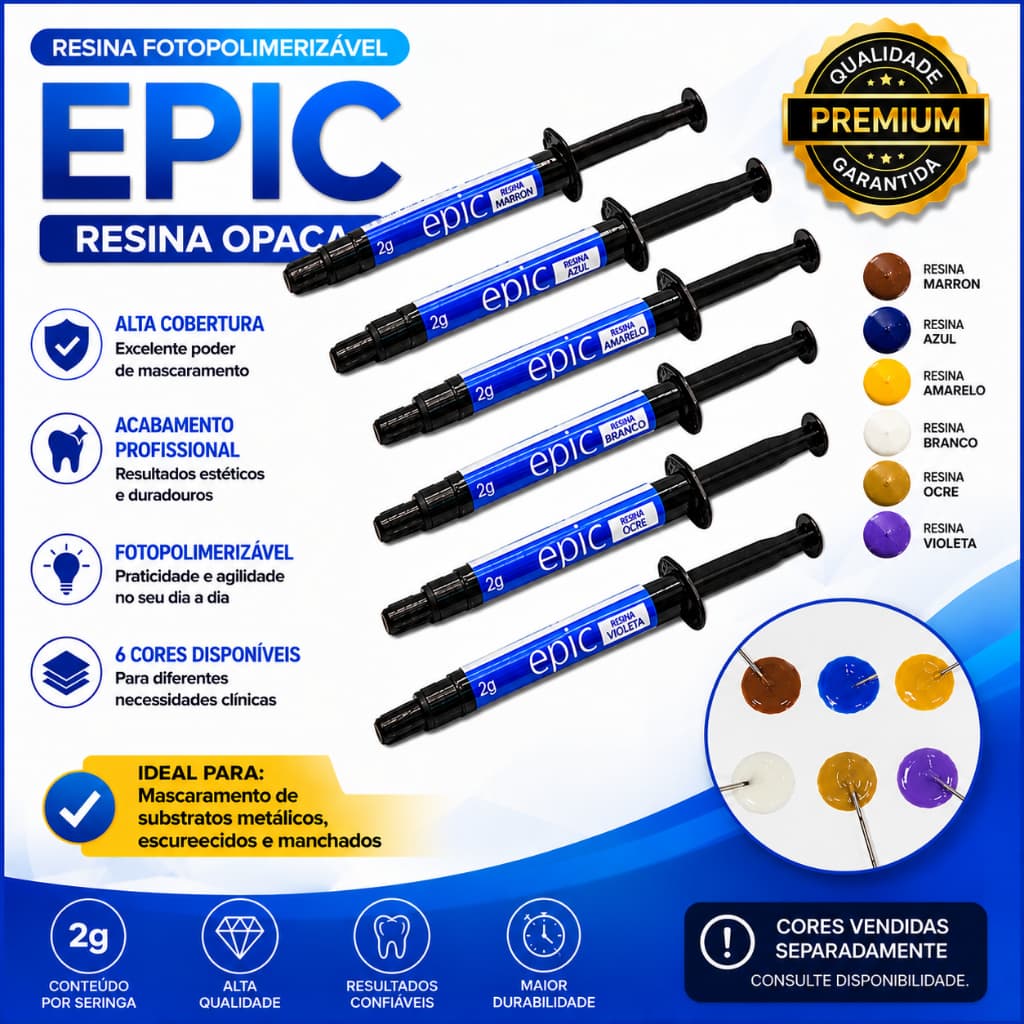 Pigmento Para Resina Fotopolimerizável Epic 2g - Biodinâmica