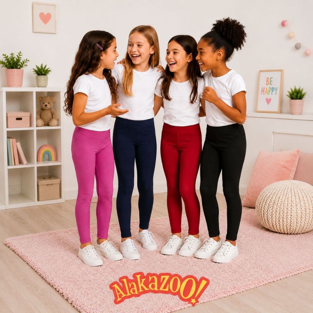 Legging Infantil Cotton Alakazoo Básico Menina Lindas Cores Lunender Infantil