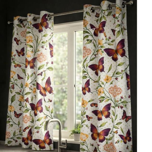 Cortina de Cozinha Estampado 2,00X1,30 - Casa e decoração