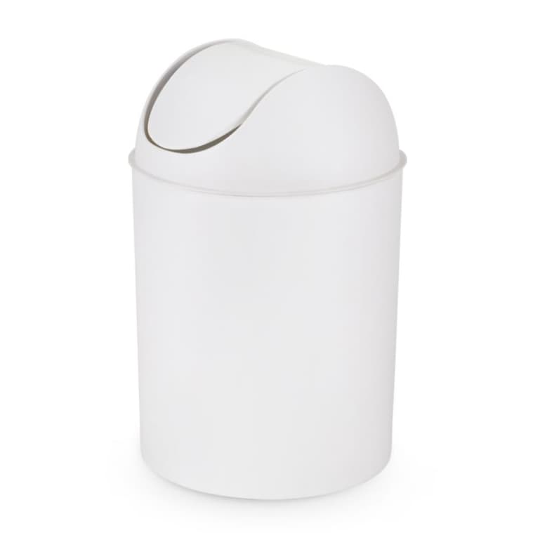 Lixeira para Banheiro Tampa Basculante Plástica 5L Branca