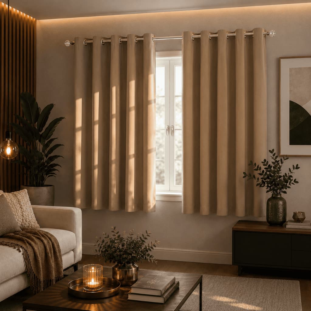 Cortina 2 Metros Oxford liso 2,20x1,40 para Sala/Quarto