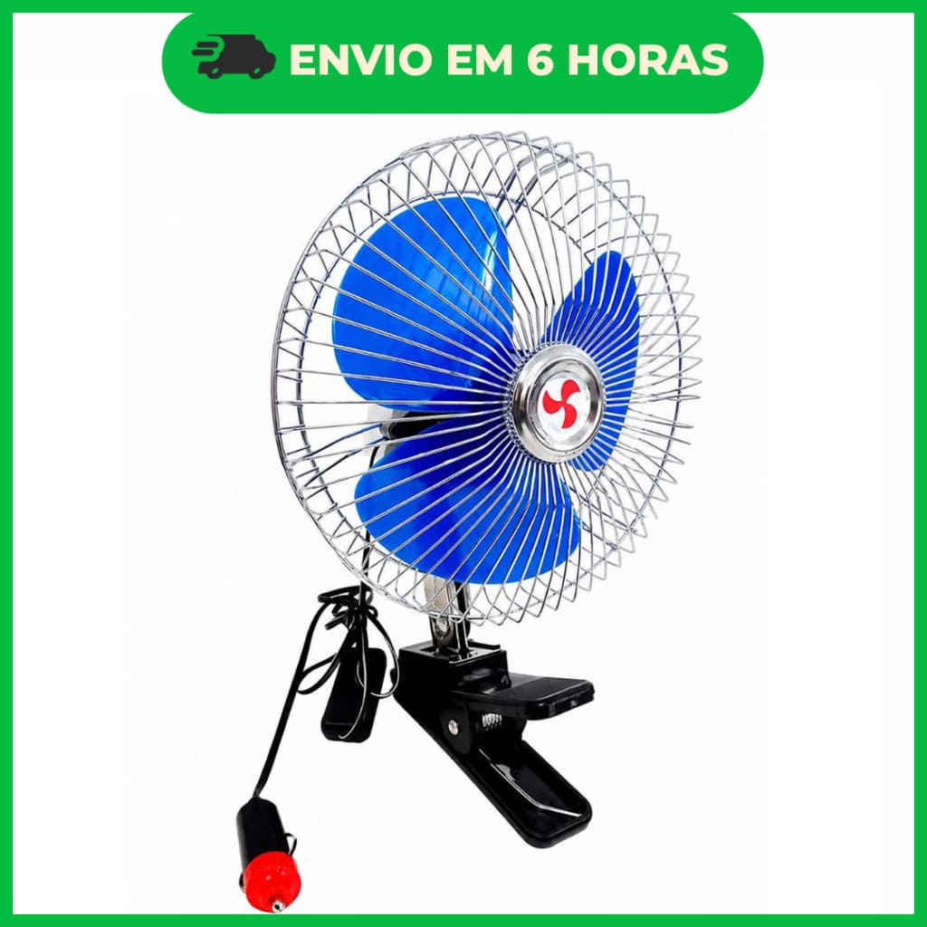 Ventilador Automotivo 12V - Carro Caminhão Kombi Van Carreta