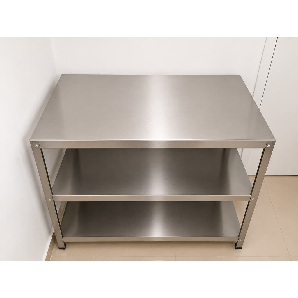 Mesa Bancada Inox Tripla 3 Andares Bico Torneira De Chopp