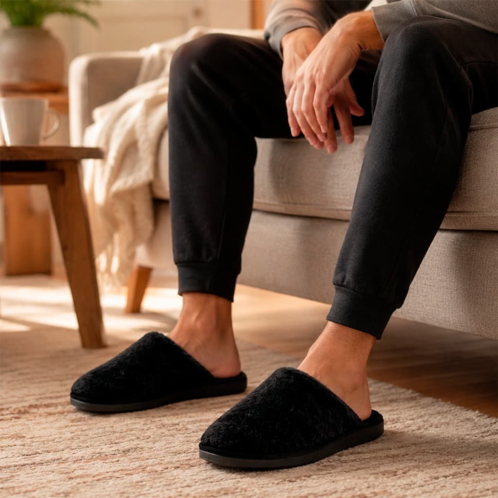 Pantufa Peluciada Masculina e Feminina Macia Quentinha Antiderrapante Conforto Inverno Casa